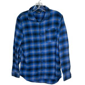 Vans Blue Plaid Button Down Flannel Shirt. Size Small.